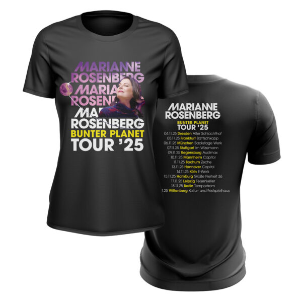 Damen T-Shirt - Bunter Planet Tour ’25 (mit Backprint) – Bild 4
