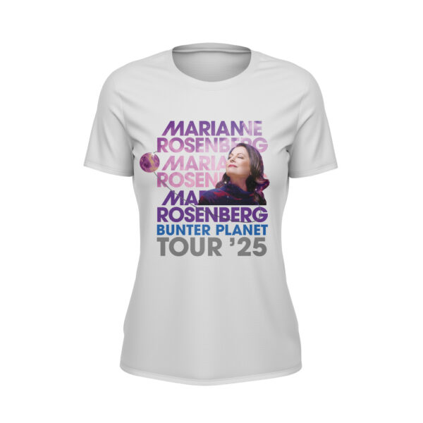 Damen T-Shirt - Bunter Planet Tour ’25 (mit Backprint) – Bild 8