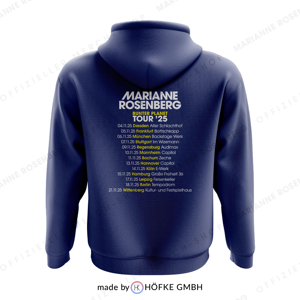Hoodie - Bunter Planet Tour ’25 (mit Backprint) – Bild 3