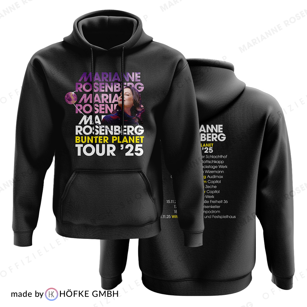 Hoodie - Bunter Planet Tour ’25 (mit Backprint) – Bild 4