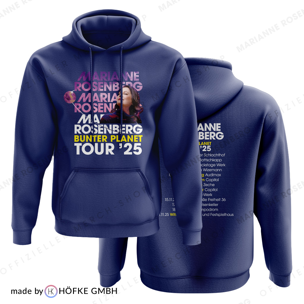 Hoodie - Bunter Planet Tour ’25 (mit Backprint)