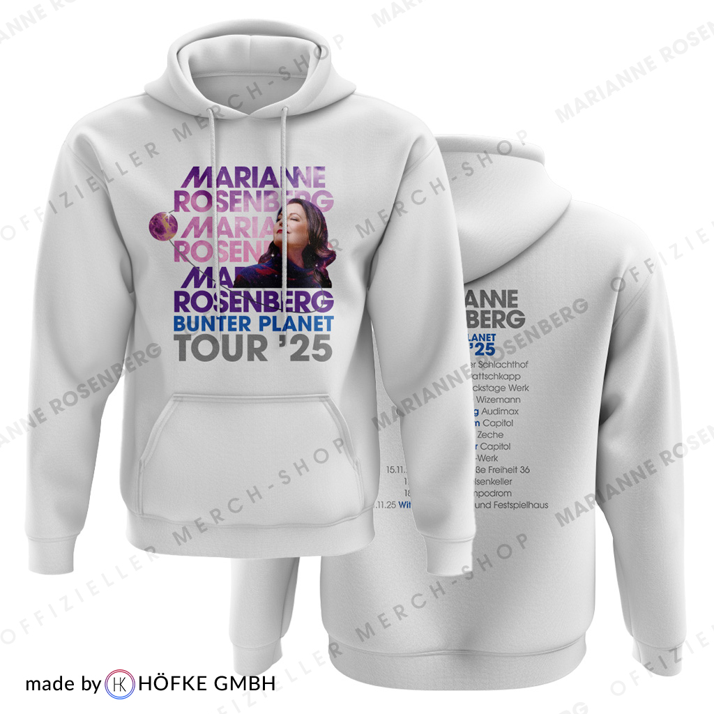 Hoodie - Bunter Planet Tour ’25 (mit Backprint) – Bild 7