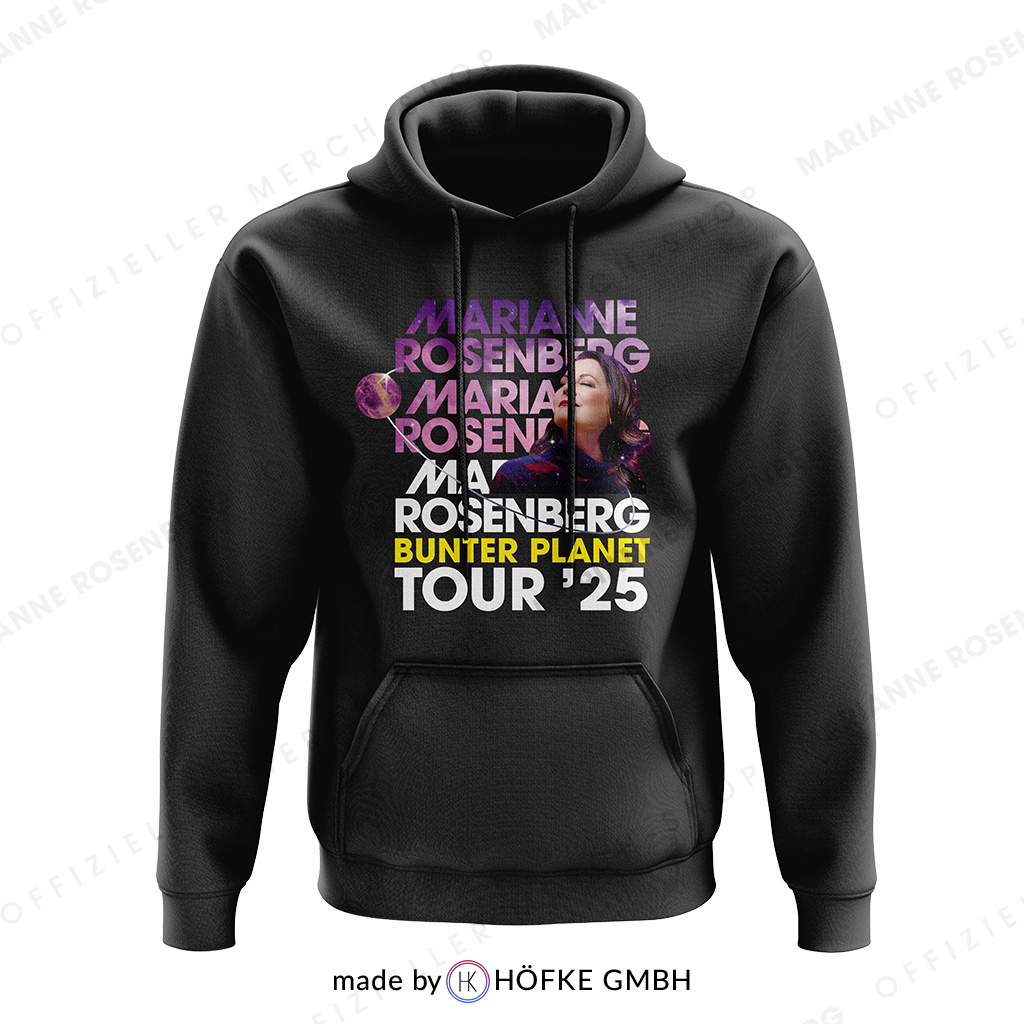 Hoodie - Bunter Planet Tour ’25 (mit Backprint) – Bild 6