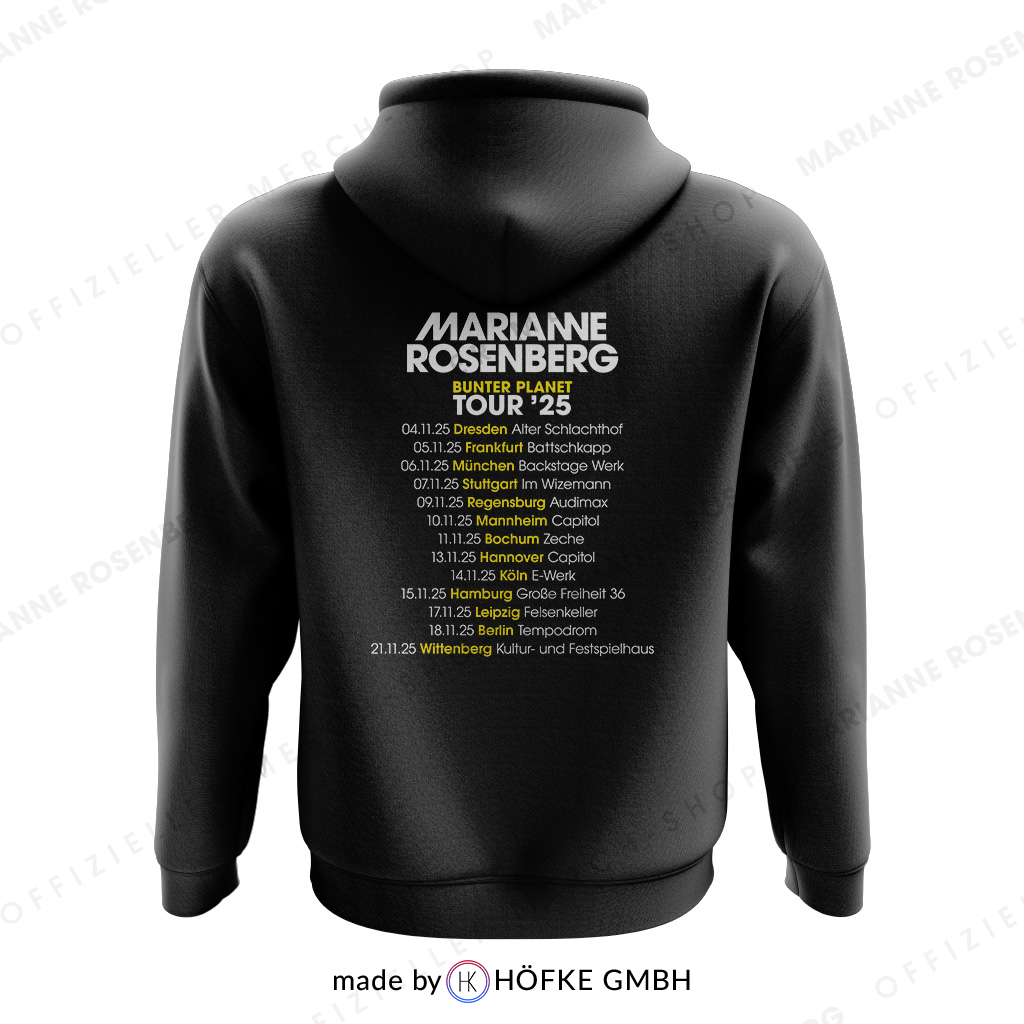 Hoodie - Bunter Planet Tour ’25 (mit Backprint) – Bild 5