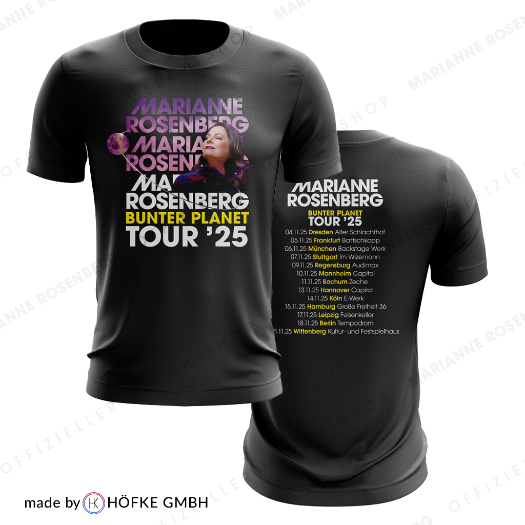 T-Shirt - Bunter Planet Tour ’25 (mit Backprint) – Bild 4