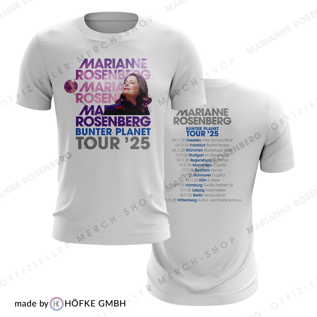 T-Shirt - Bunter Planet Tour ’25 (mit Backprint) – Bild 7